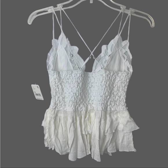 NWT, Free People Intimately “Adella” Cami, White, M, - Picture 10 of 13